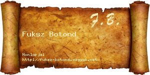 Fuksz Botond névjegykártya
