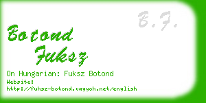 botond fuksz business card